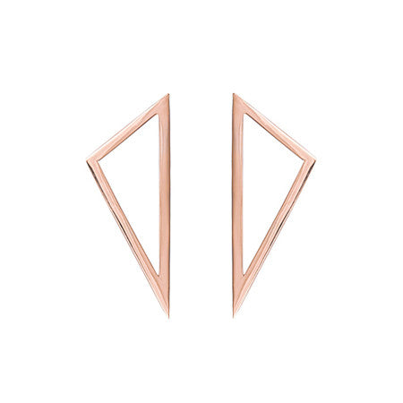 Medium Triangle Earrings | Rose Gold