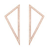 Large Diamond Triangle Earrings | Rose Gold