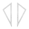 Large Diamond Triangle Earrings | White Gold