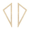 Large Diamond Triangle Earrings | Yellow Gold
