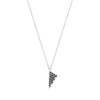Black Diamond Mini Triangle Charm Necklace | White Gold  Necklace Rachel Katz Jewelry