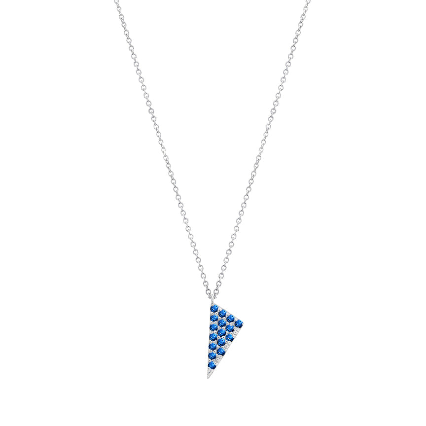 Blue on sale triangle necklace