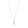 Mini Triangle Charm Necklace | White Gold