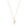 Diamond Mini Triangle Charm Necklace | Yellow Gold