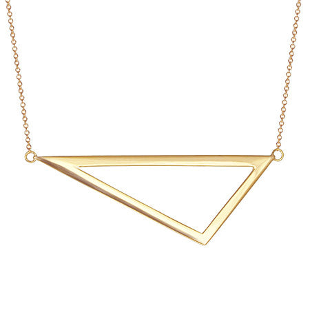Large Triangle Necklace | Yellow Gold