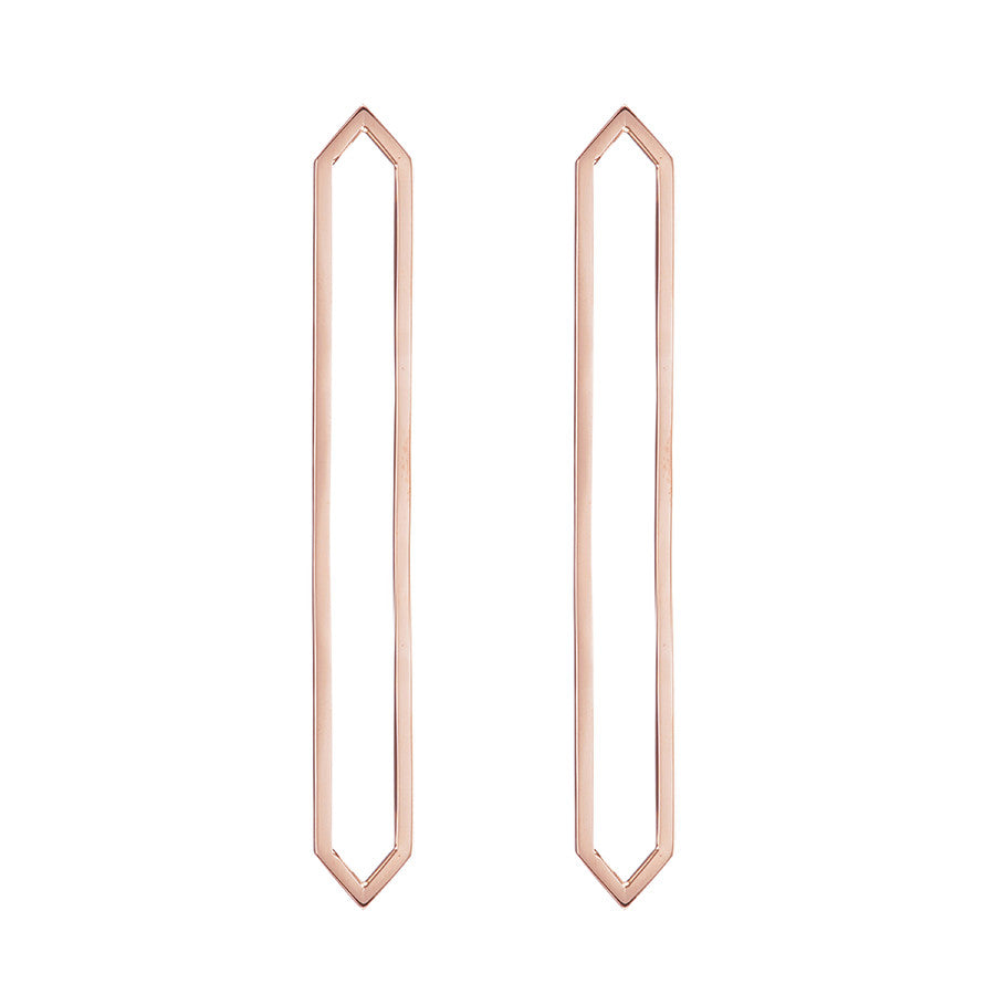 Long Marquis Earrings | Rose Gold