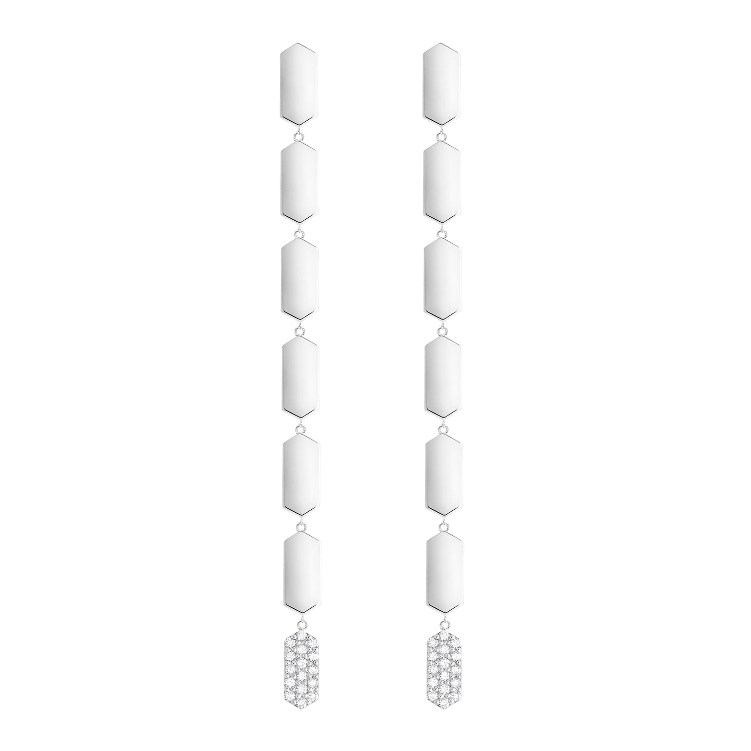 7 Tiered Diamond Drop Marquis Earrings | White Gold  Earring Rachel Katz Jewelry