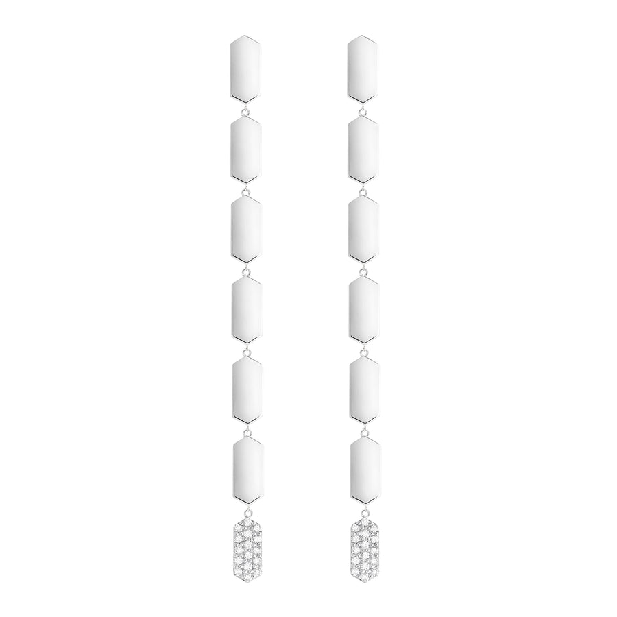 7 Tiered Diamond Drop Marquis Earrings | White Gold  Earring Rachel Katz Jewelry