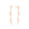 3 Tiered Flag Earrings | Rose Gold