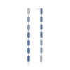 7 Tiered Ombre Blue Sapphire and Diamond Marquis Earrings | White Gold