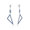 Multi Shape Earrings - Ombre Blue Sapphire | White Gold