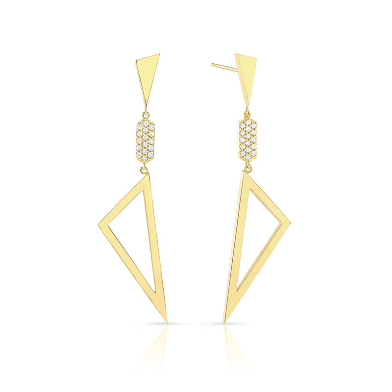Multi Shape Earrings - Diamond Center | Yellow Gold
