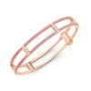 Locking Cage Bracelet | Rose Gold with Ombre Pink Sapphires on Lateral Bars