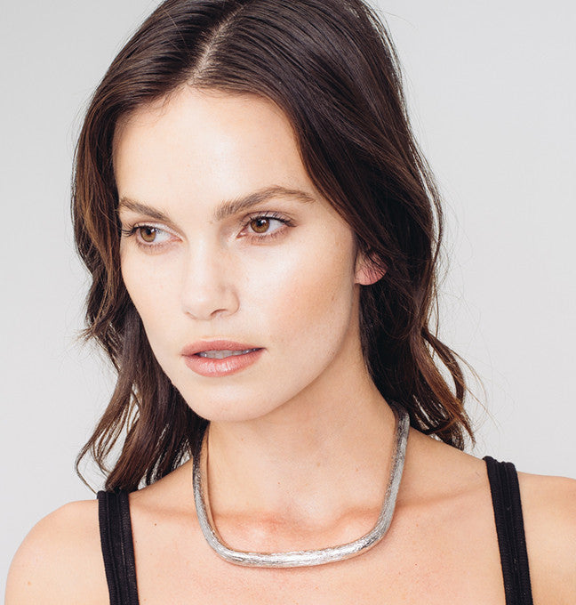 Textured Wrap Collar | Silver