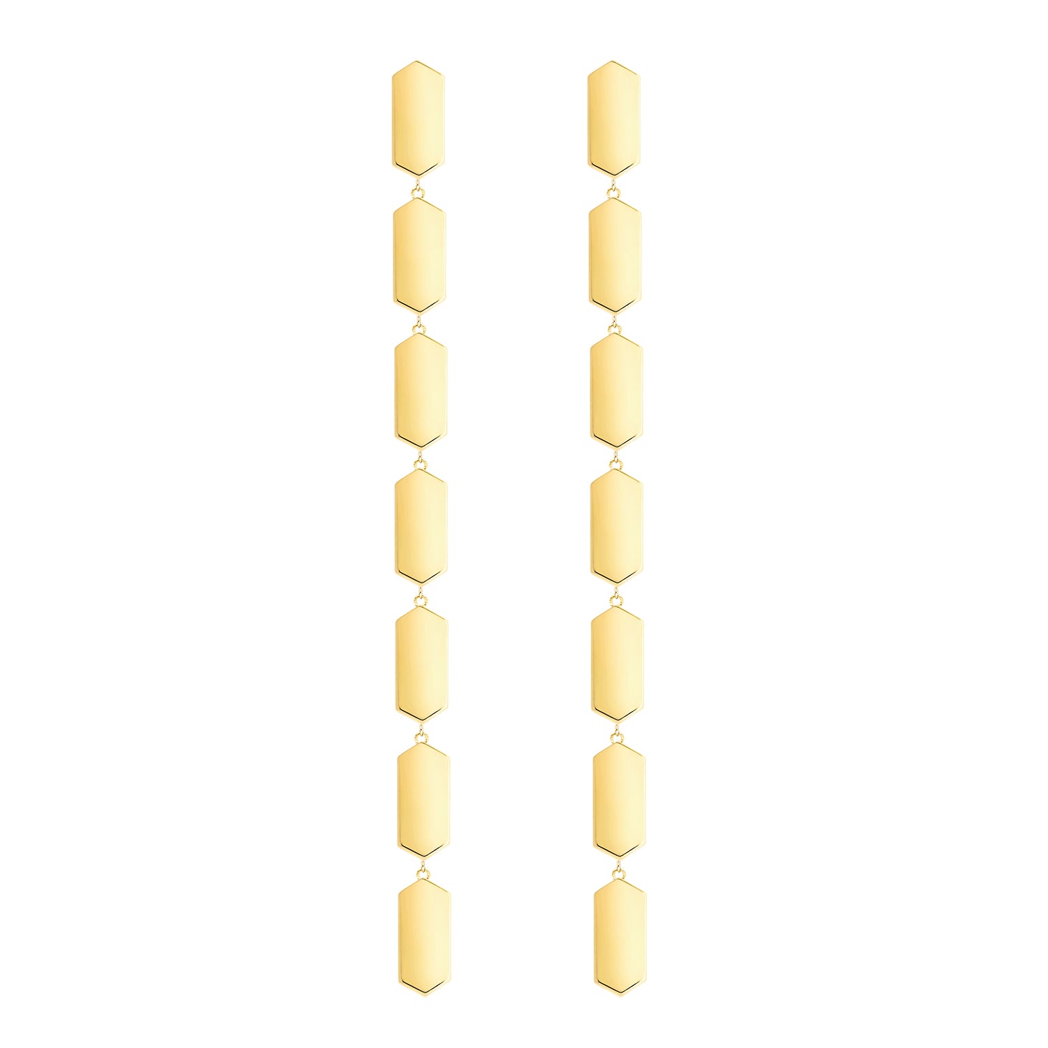 7 Tiered Marquis Earrings | Yellow Gold  Earring Rachel Katz Jewelry