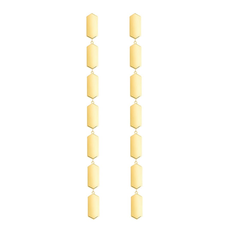 7 Tiered Marquis Earrings | Yellow Gold  Earring Rachel Katz Jewelry