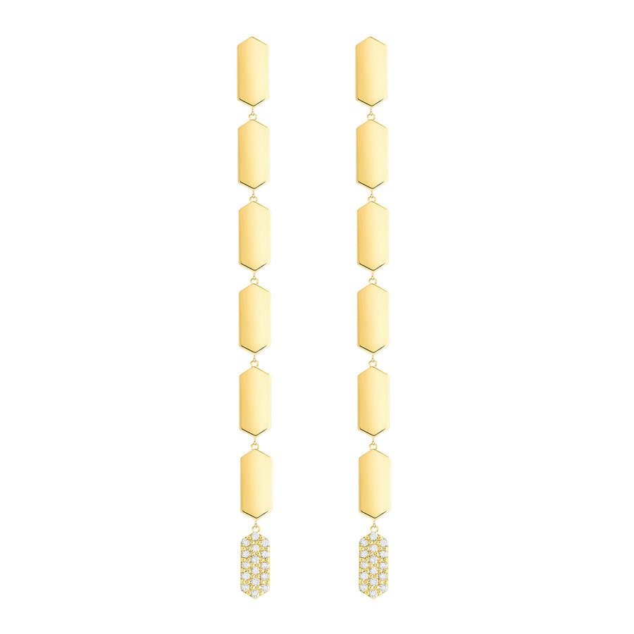 7 Tiered Diamond Drop Marquis Earrings | Yellow Gold  Earring Rachel Katz Jewelry