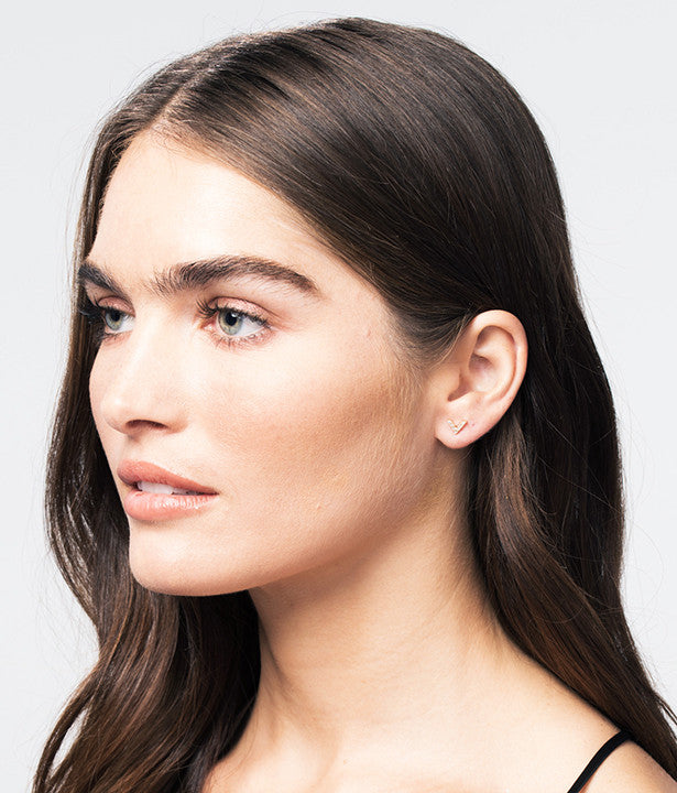 Diamond Dagger Studs | Rose Gold