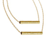 Double Tube - Long Necklace | Gold Plated Brass