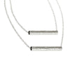 Double Tube - Long Necklace | Silver Plated Brass