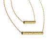 Double Tube Multi-Length Necklace | Gold Plated Brass