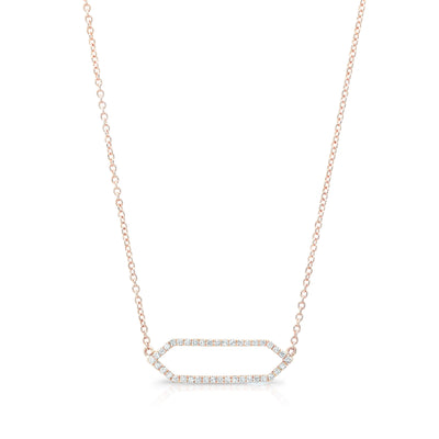 All Diamond Mini Marquis Necklace | Rose Gold  Necklace Rachel Katz Jewelry