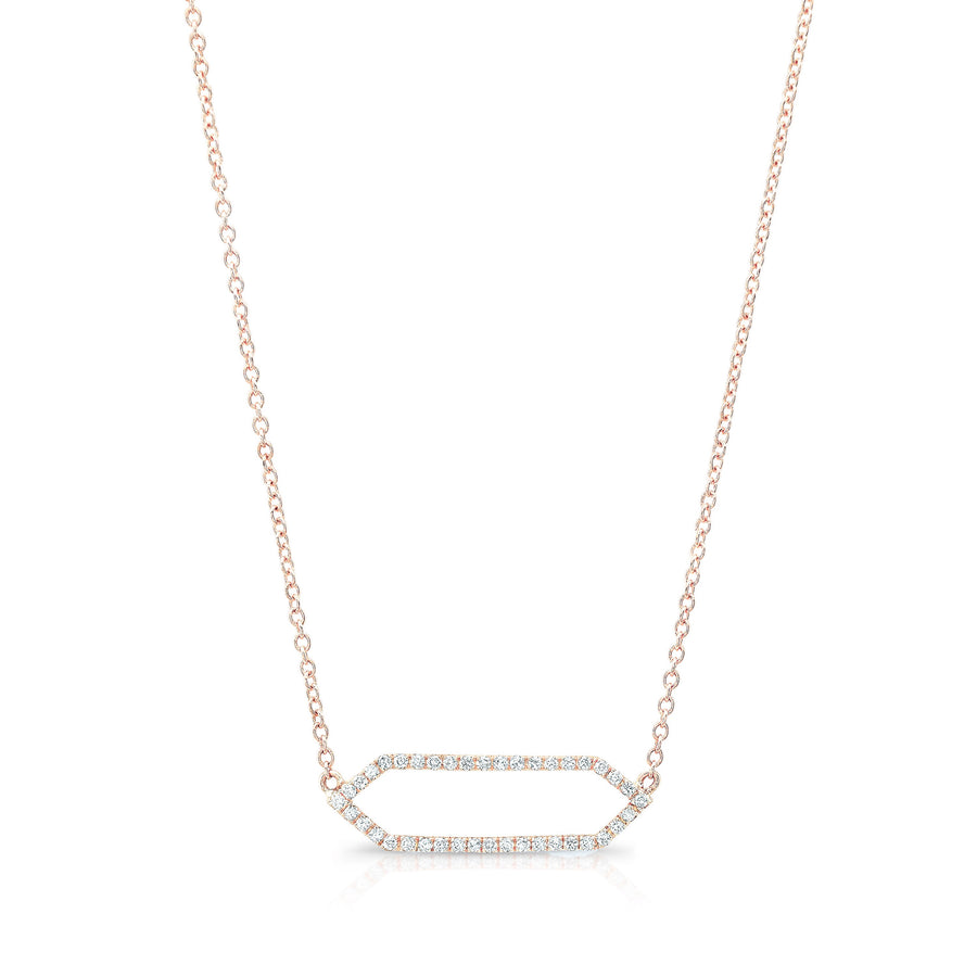 All Diamond Mini Marquis Necklace | Rose Gold  Necklace Rachel Katz Jewelry