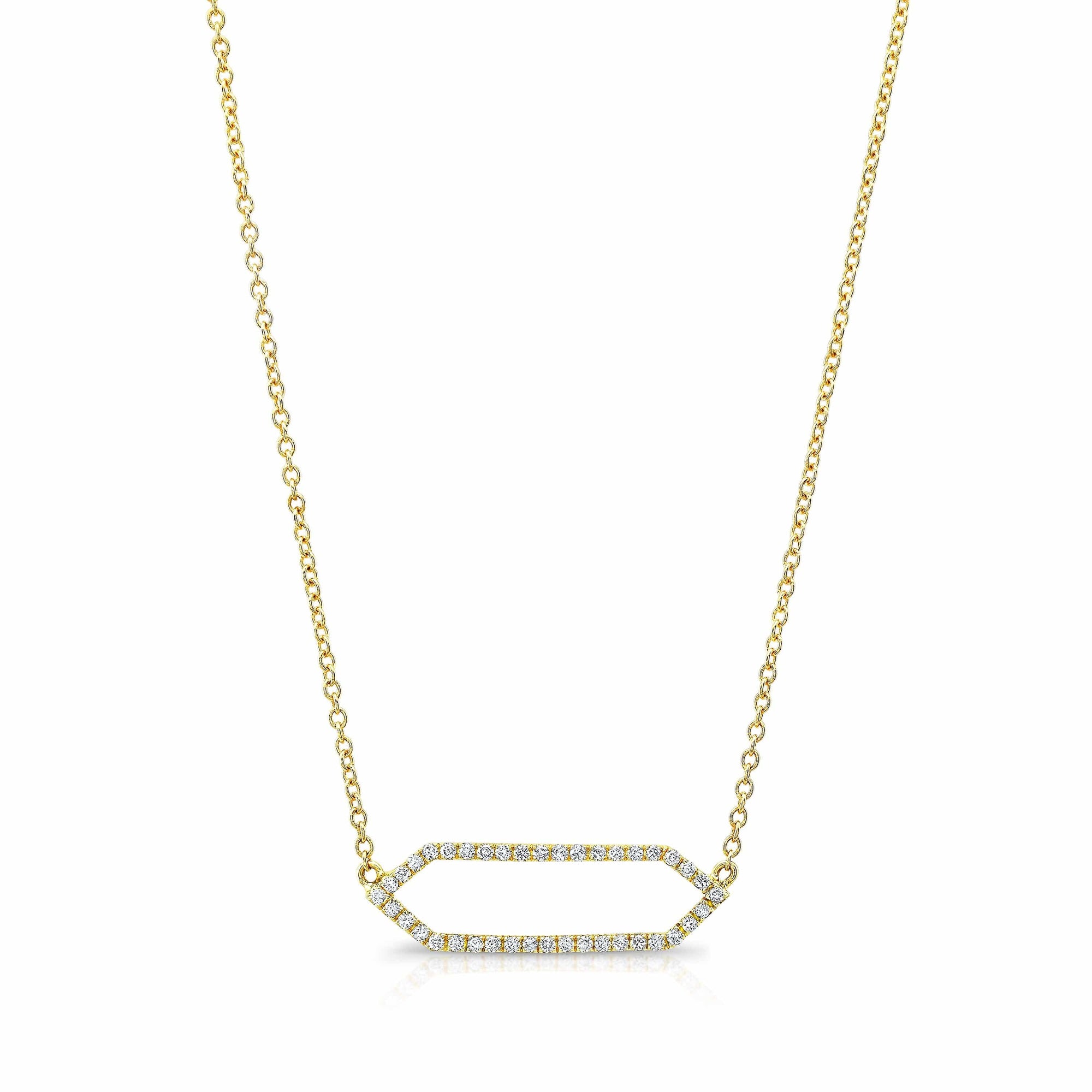 All Diamond Mini Marquis Necklace | Yellow Gold  Necklace Rachel Katz Jewelry