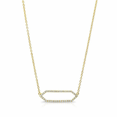 All Diamond Mini Marquis Necklace | Yellow Gold  Necklace Rachel Katz Jewelry