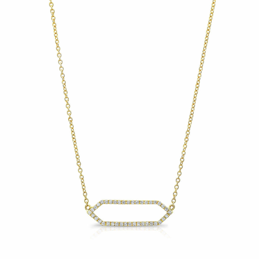 All Diamond Mini Marquis Necklace | Yellow Gold  Necklace Rachel Katz Jewelry