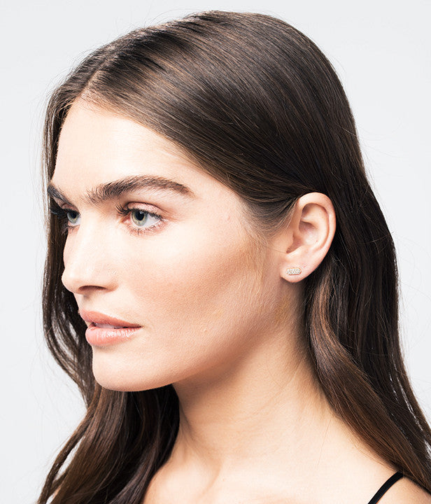 Diamond Marquis Studs | Yellow Gold