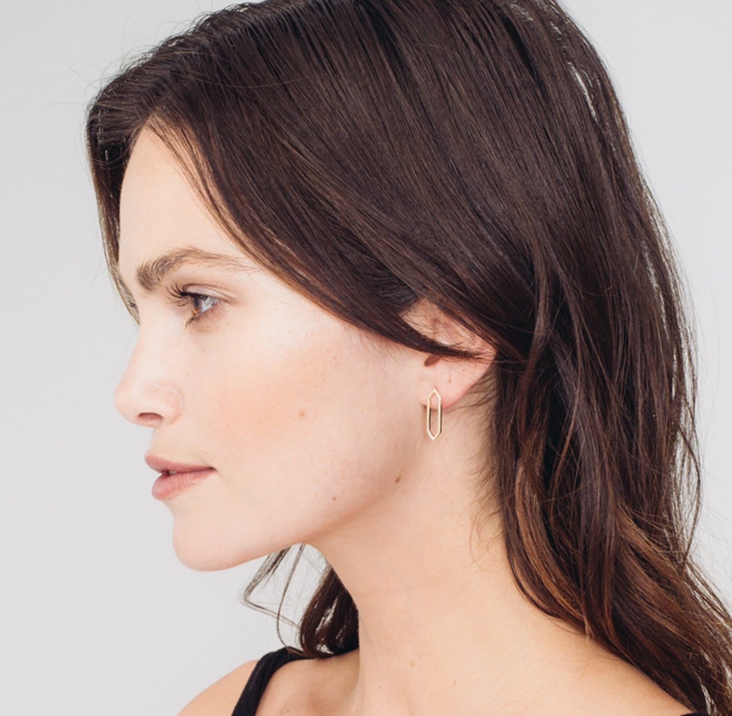 Medium Marquis Earrings | Yellow Gold with Diamond Points