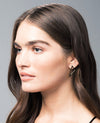 Medium Half Diamond Triangle Earrings | White Gold