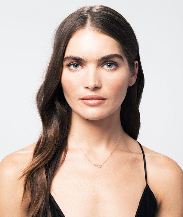 Mini Triangle Necklace | Yellow Gold