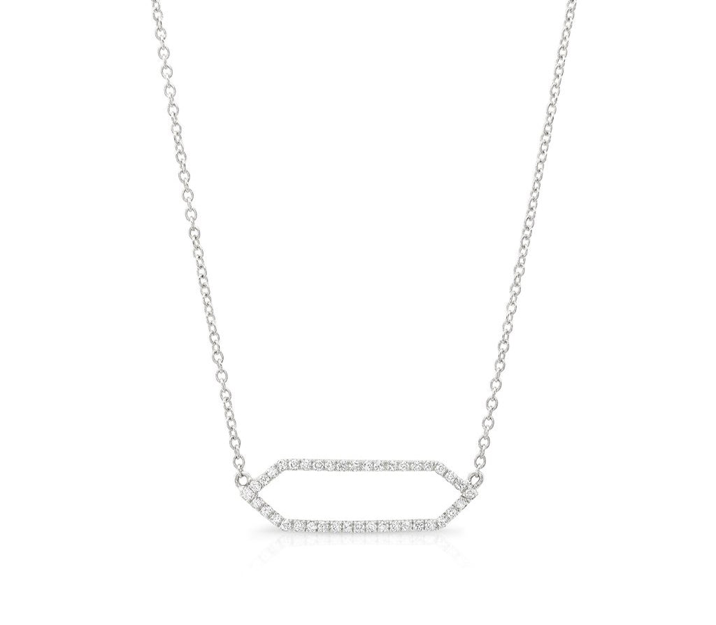 All Diamond Mini Marquis Necklace | White Gold  Necklace Rachel Katz Jewelry