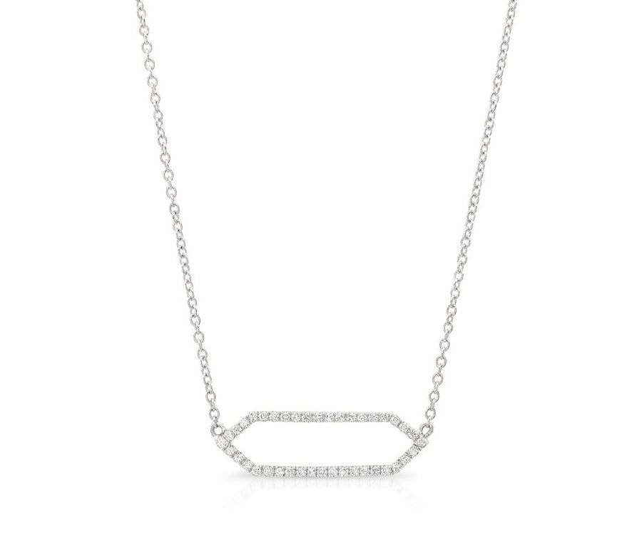 All Diamond Mini Marquis Necklace | White Gold  Necklace Rachel Katz Jewelry
