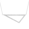 Large Diamond Triangle Necklace | White Gold