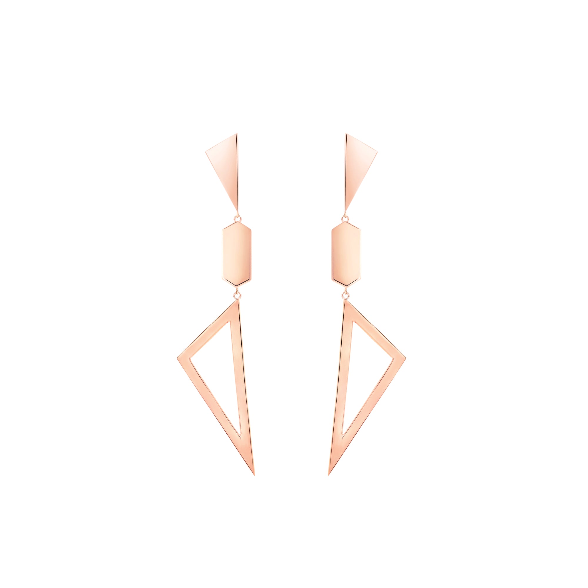 Multi Shape Earrings - Rose Gold