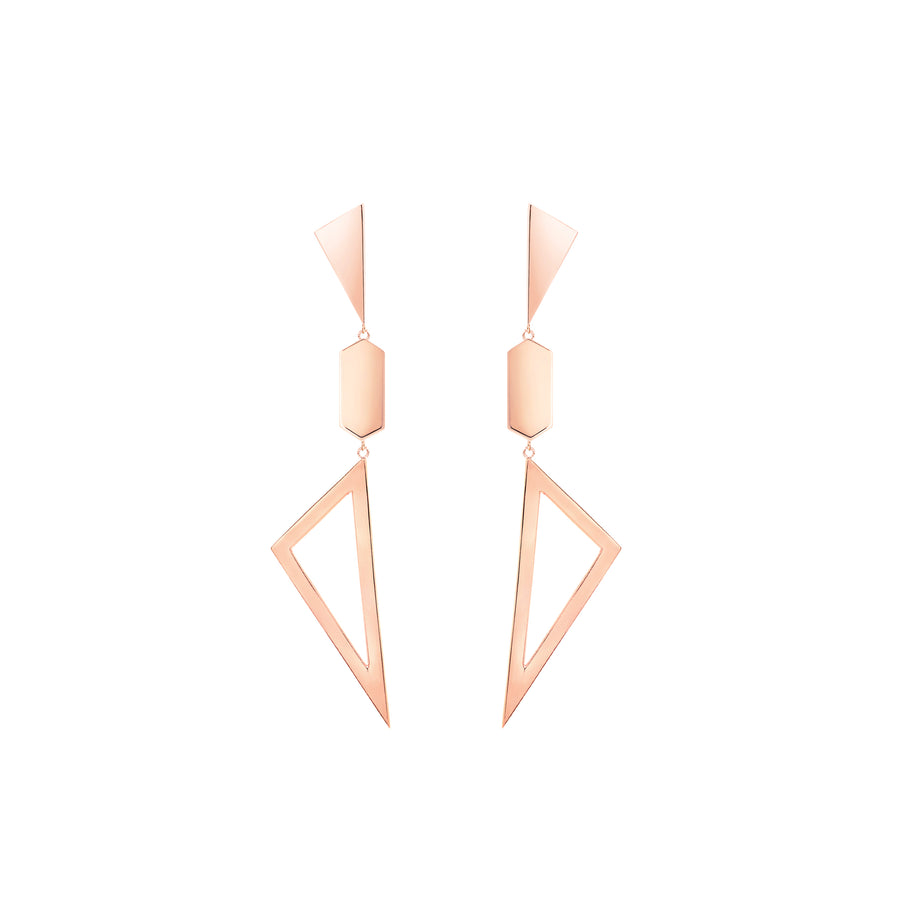 Multi Shape Earrings - Rose Gold