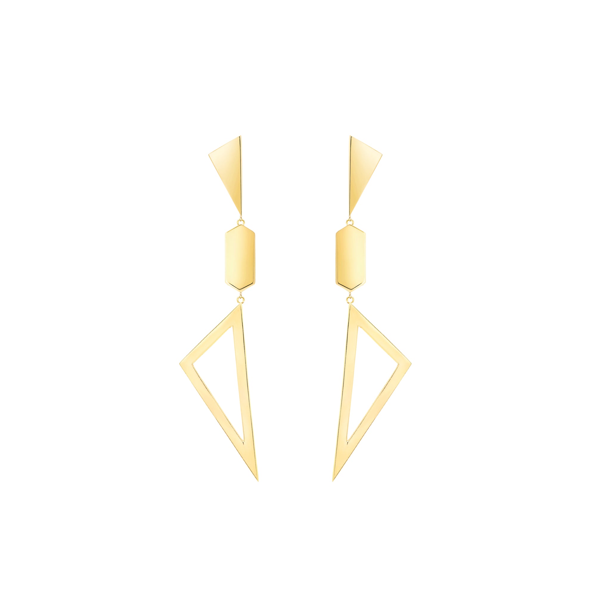 Multi Shape Earrings - Yellow Gold