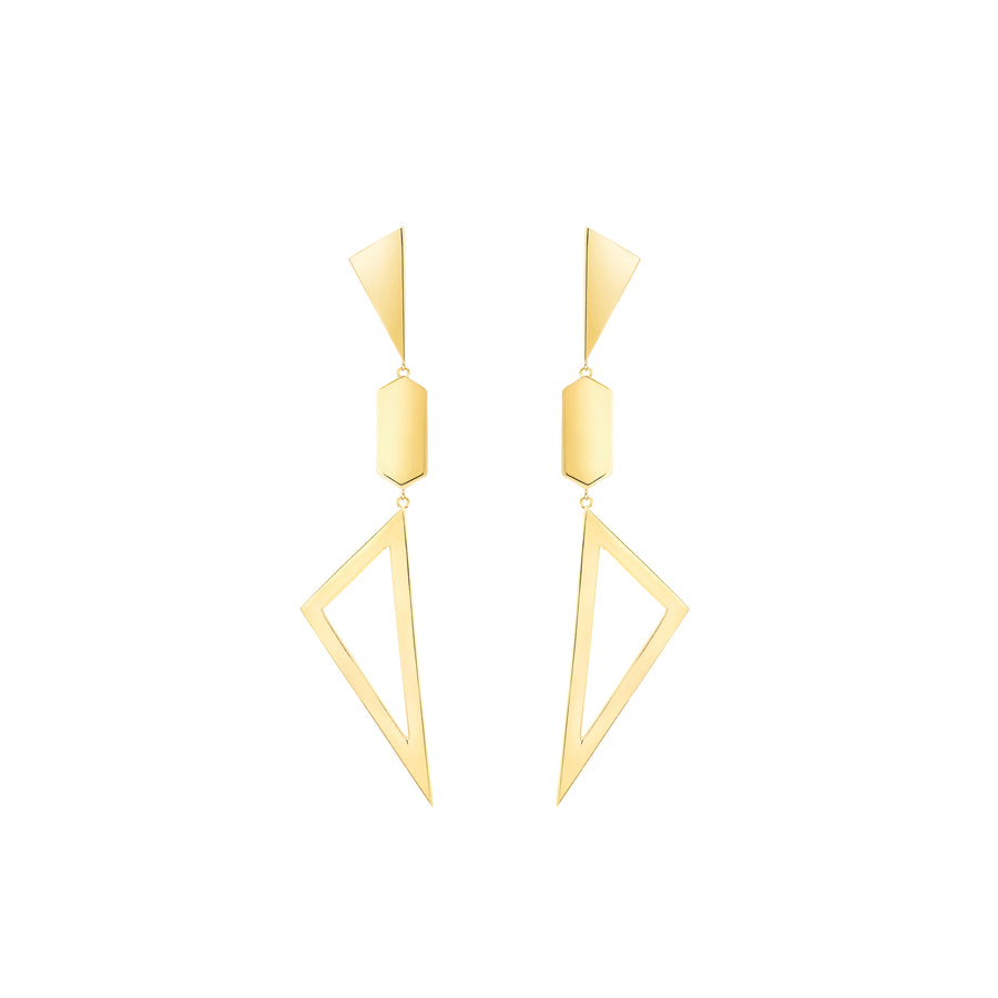 Multi Shape Earrings - Yellow Gold