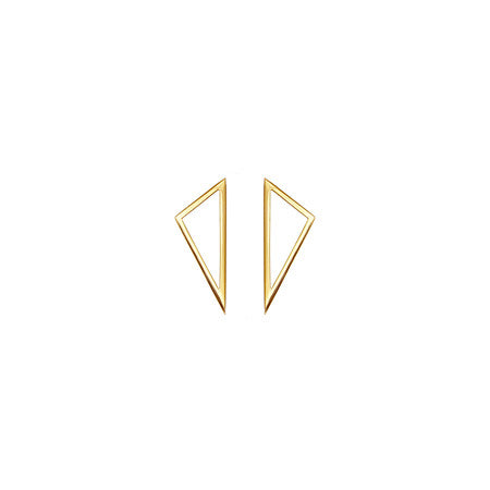 Mini Triangle Earrings | Yellow Gold