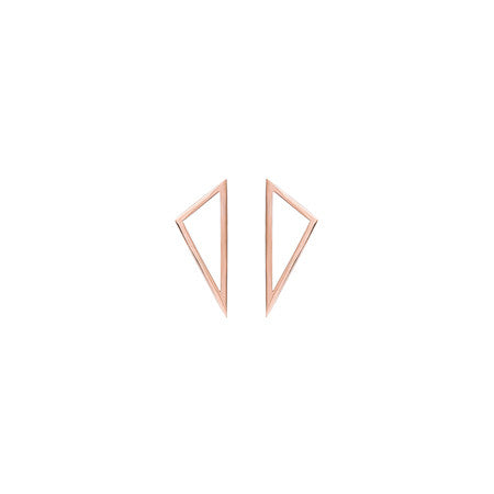 Mini Triangle Earrings | Rose Gold